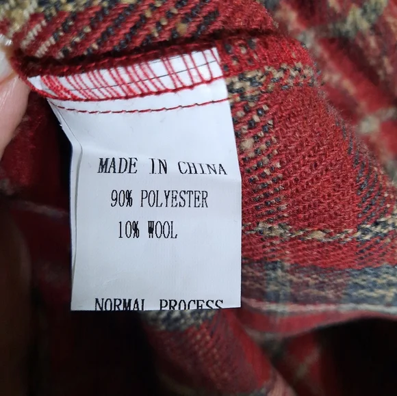 Oversized Button Up Polyester Wool Blend Shacket Coat Size Xl. - Picture 17 of 17